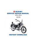 Suzuki GZ150 Service Manual PDF service repair manual cover