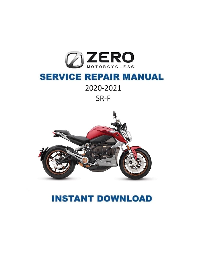 Zero Motorcycles SR F Service Manual PDF service repair manual cover