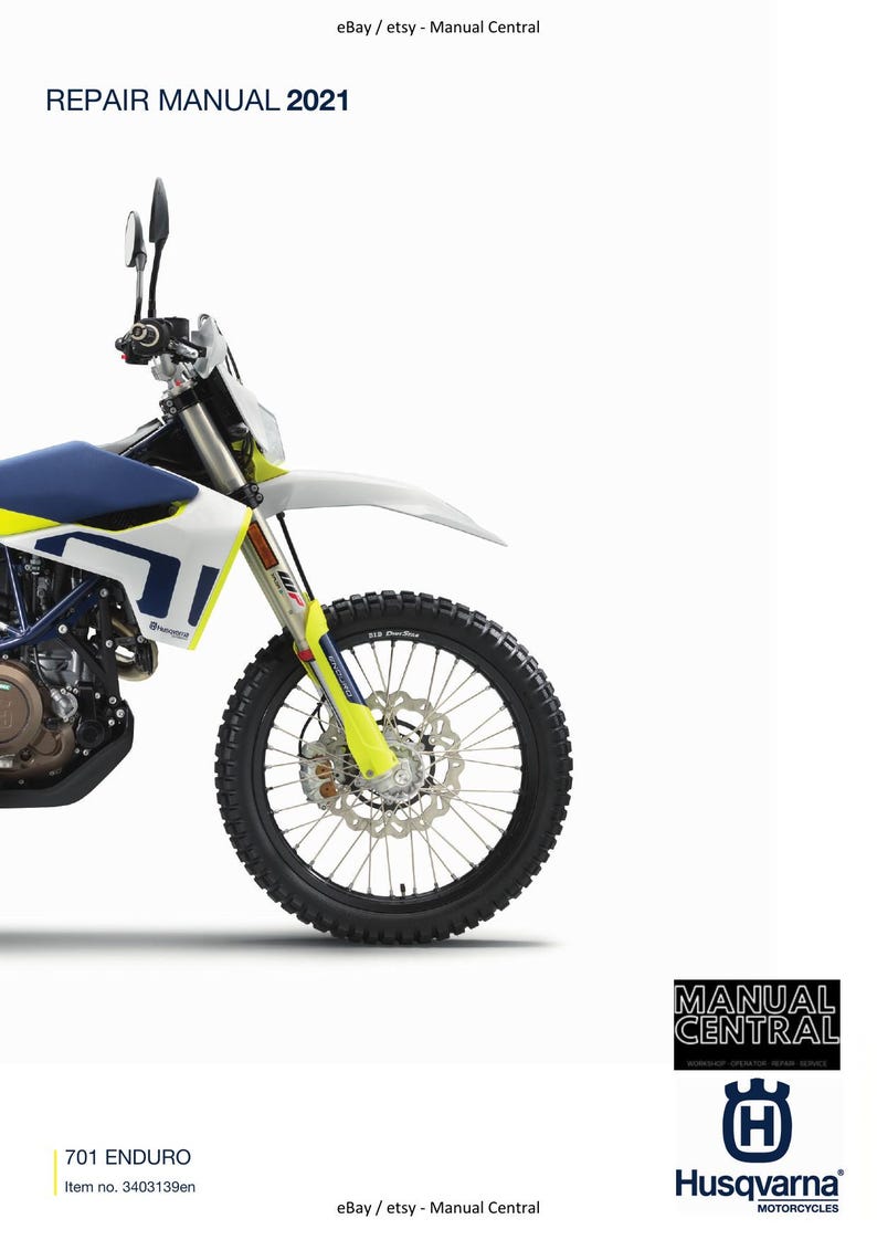 Husqvarna 701 Enduro Service Manual 2021-2025 Motorcycle service manual preview page 2