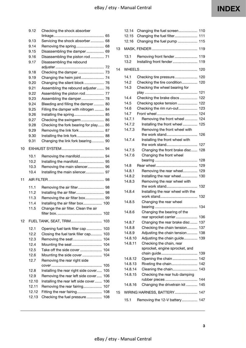 Husqvarna 701 Enduro Service Manual 2021-2025 Motorcycle service manual preview page 7