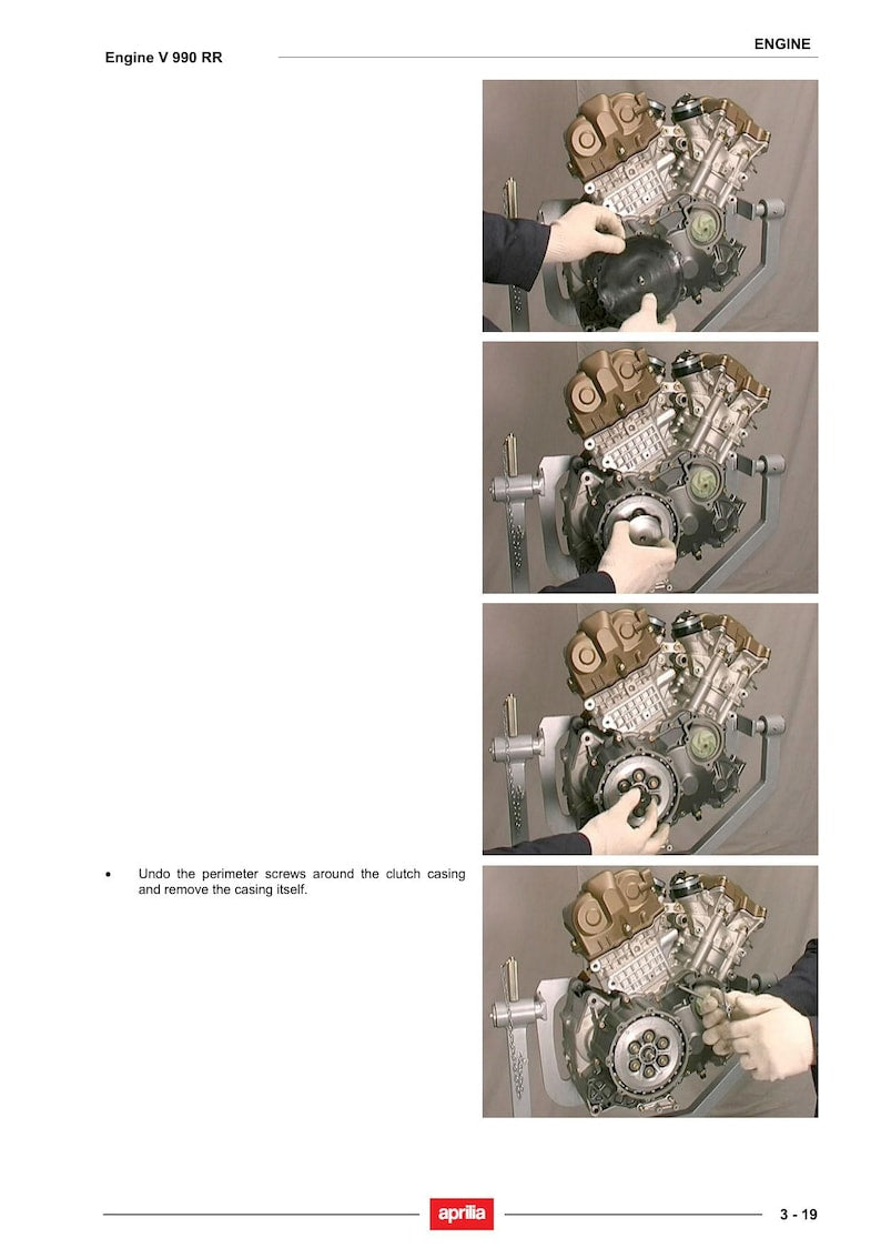 Aprilia V990 RR Engine Service Manual 2005-2009 Motorcycle service manual preview page 3