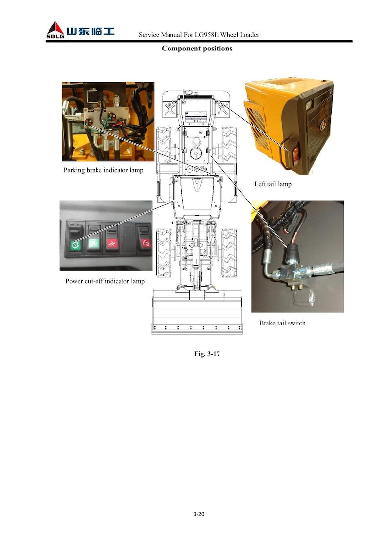 SDLG LG958L Wheel Loader Service Manual 2015-2019 Loader service manual preview page 5