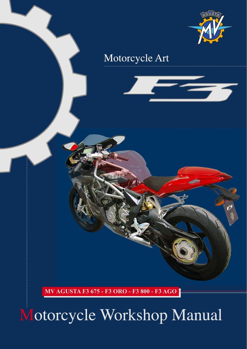 MV Agusta F3 675 800 ORO AGO Service Manual 2014-2018 Motorcycle service manual preview page 2