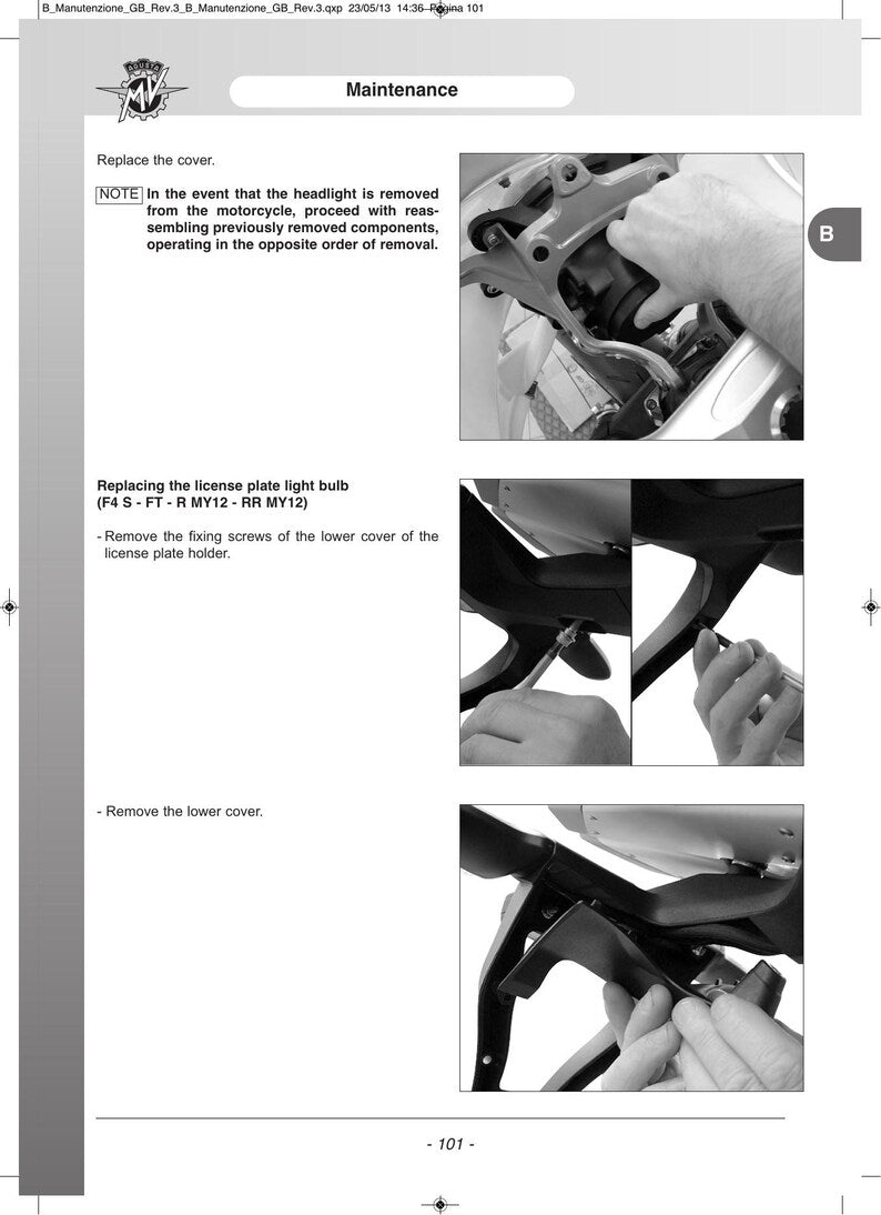 MV Agusta F4 Service Manual service manual preview page 4