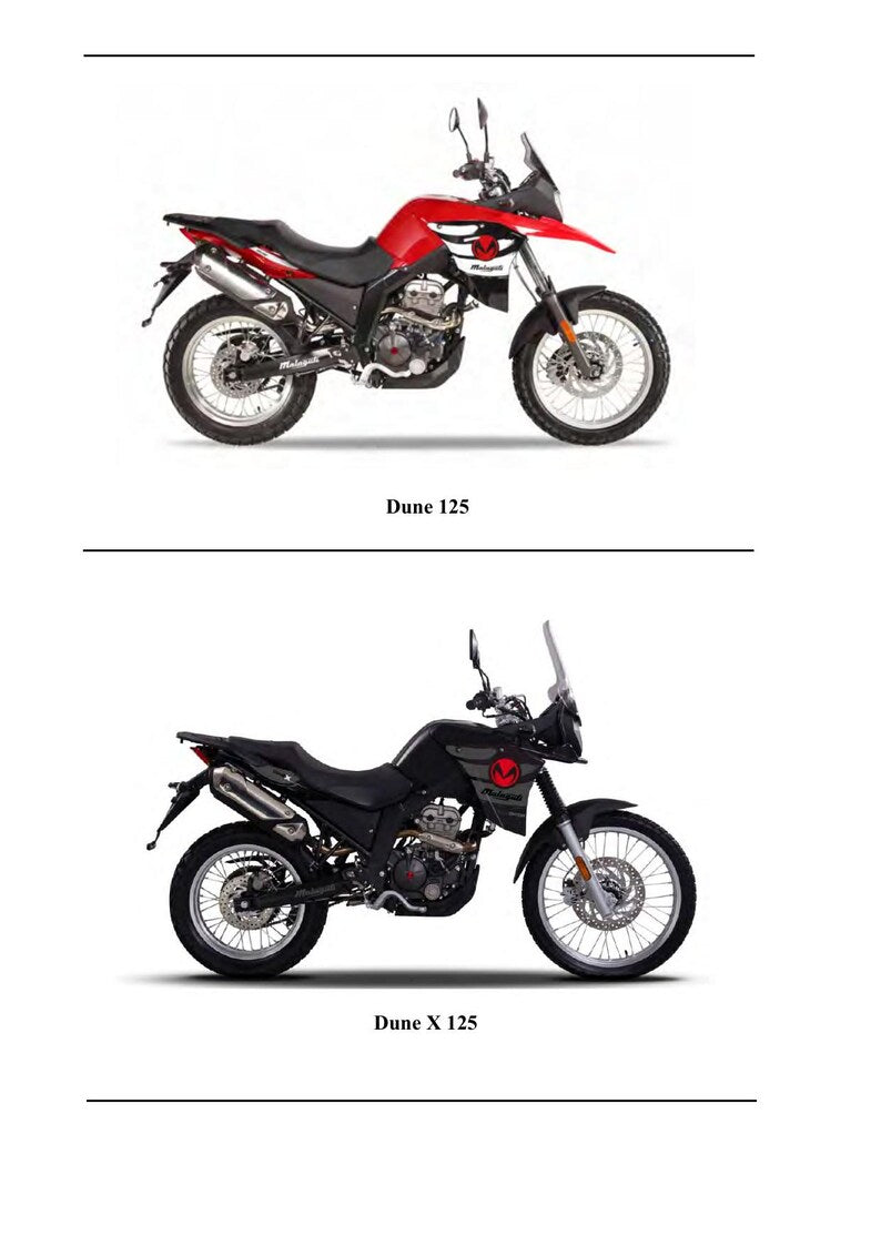 Malaguti Dune 125 Dune X 125 Service Manual service manual preview page 5