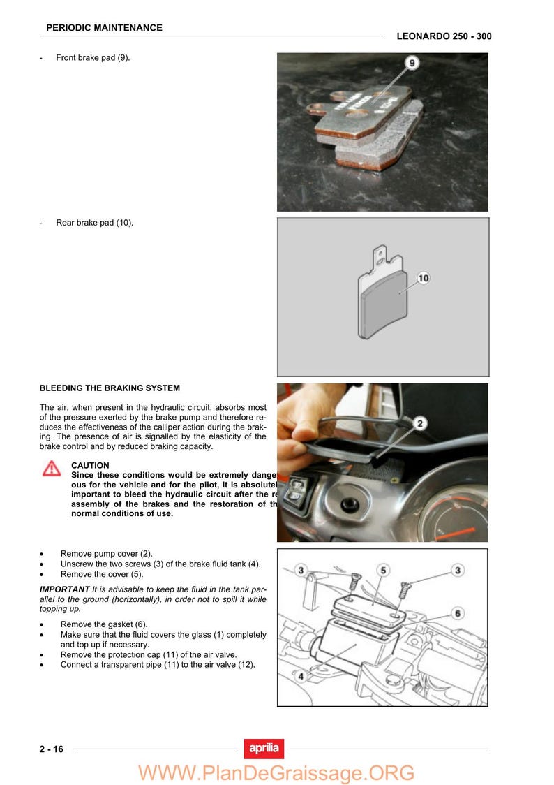 Aprilia Leonardo 250 300 Service Manual service manual preview page 3