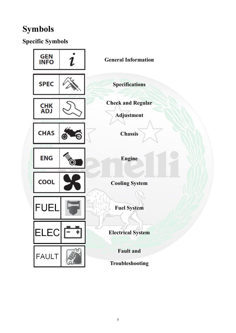 Benelli TNT300 Service Manual service manual preview page 11