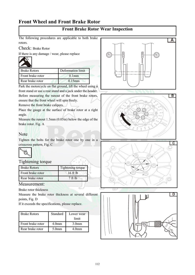 Benelli TNT300 Service Manual service manual preview page 4