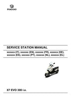 Piaggio X7 EVO 300 ie Service Manual 2008-2012 Scooter service manual preview page 2