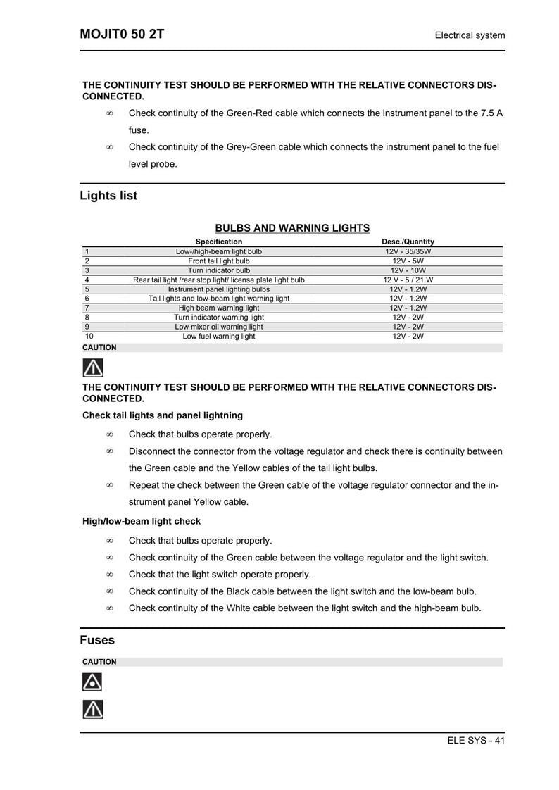 Aprilia Mojito 50 2T Service Manual service manual preview page 8