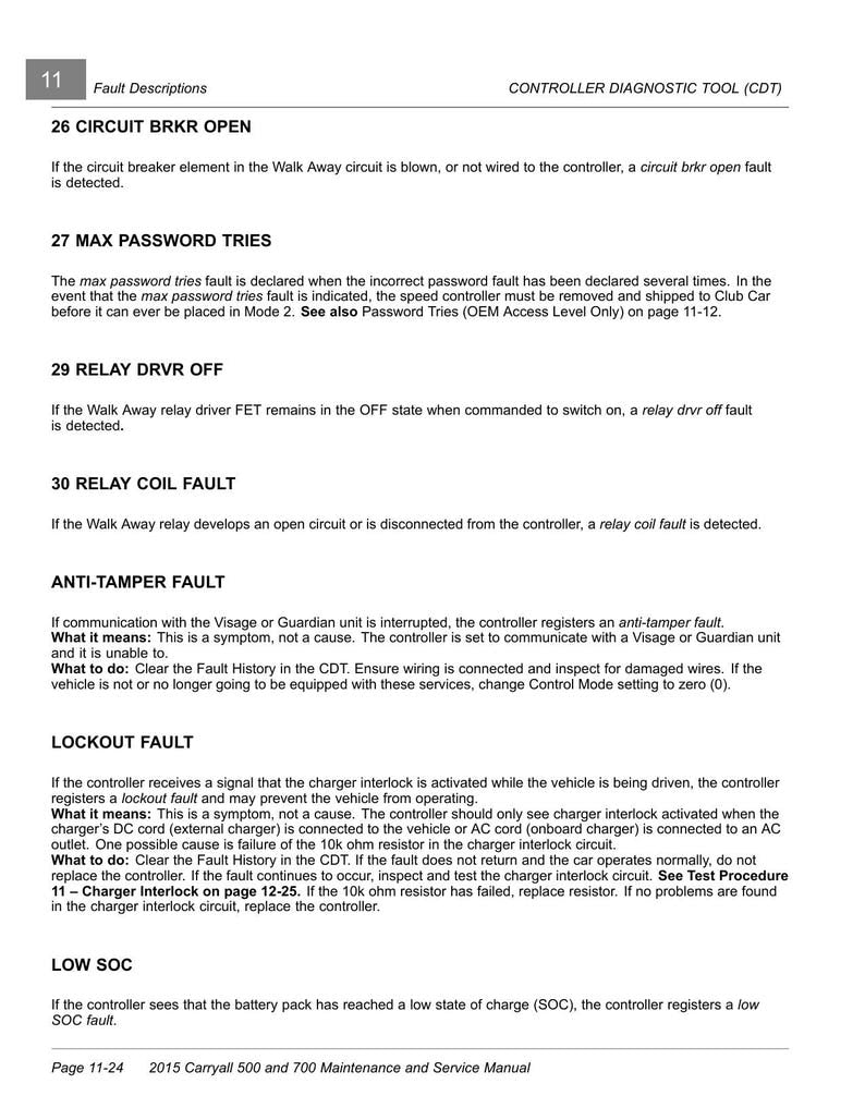 Club Car Carryall 500 700 Service Manual 2015-2019 UTV service manual preview page 7