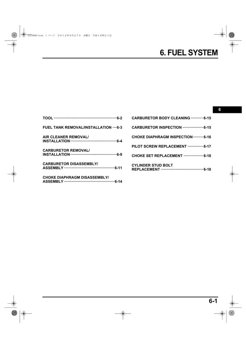 Honda GX270H GX390H1 Engine Service Manual 2012-2016 service manual preview page 9