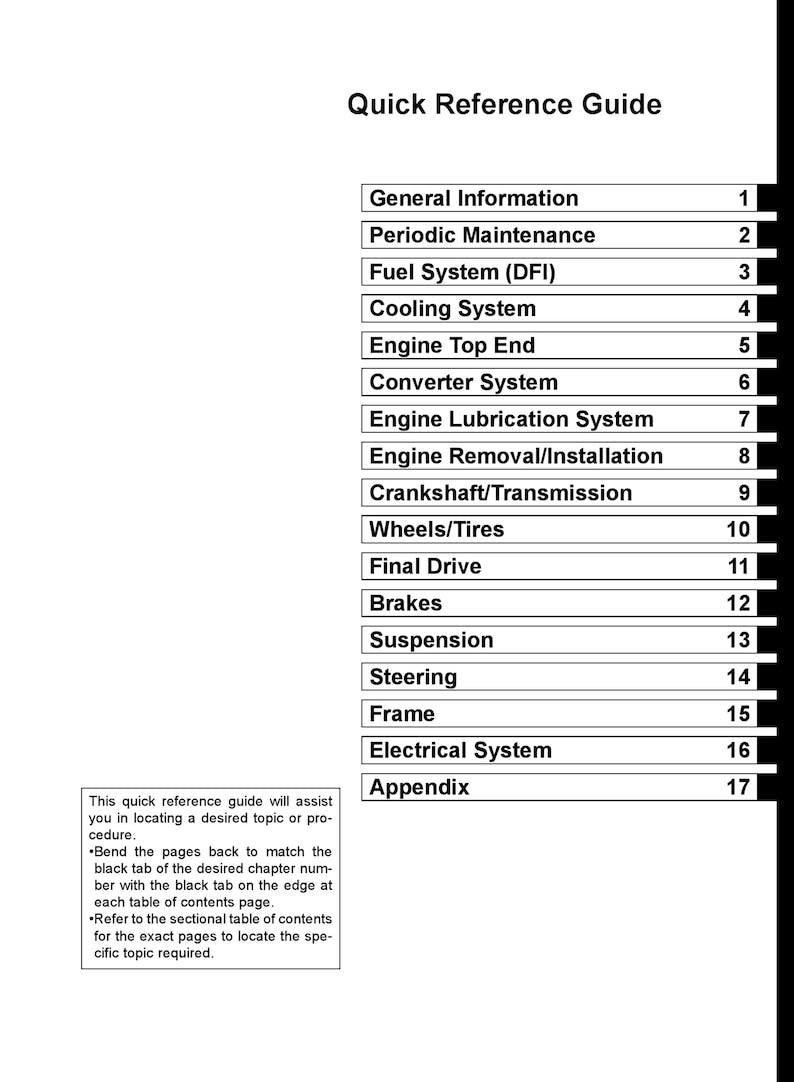Kawasaki Teryx 750 Service Manual service manual preview page 7