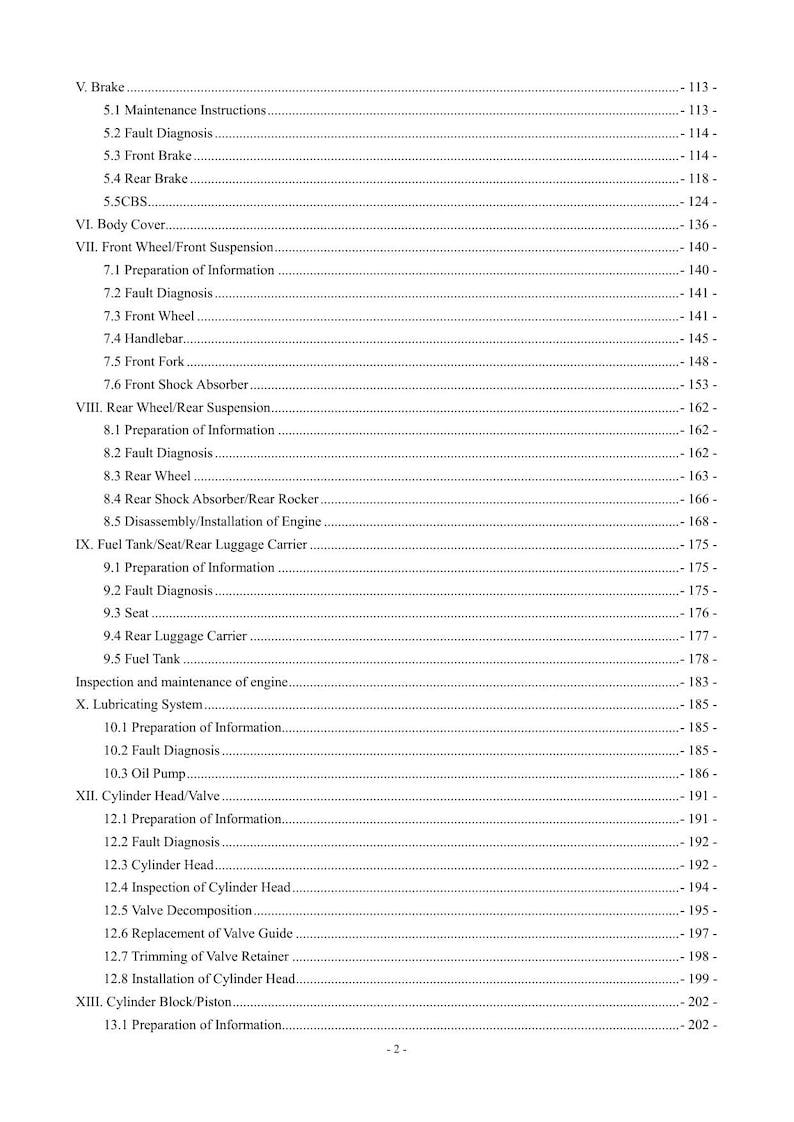 Keeway Cityblade 125 Service Manual service manual preview page 7