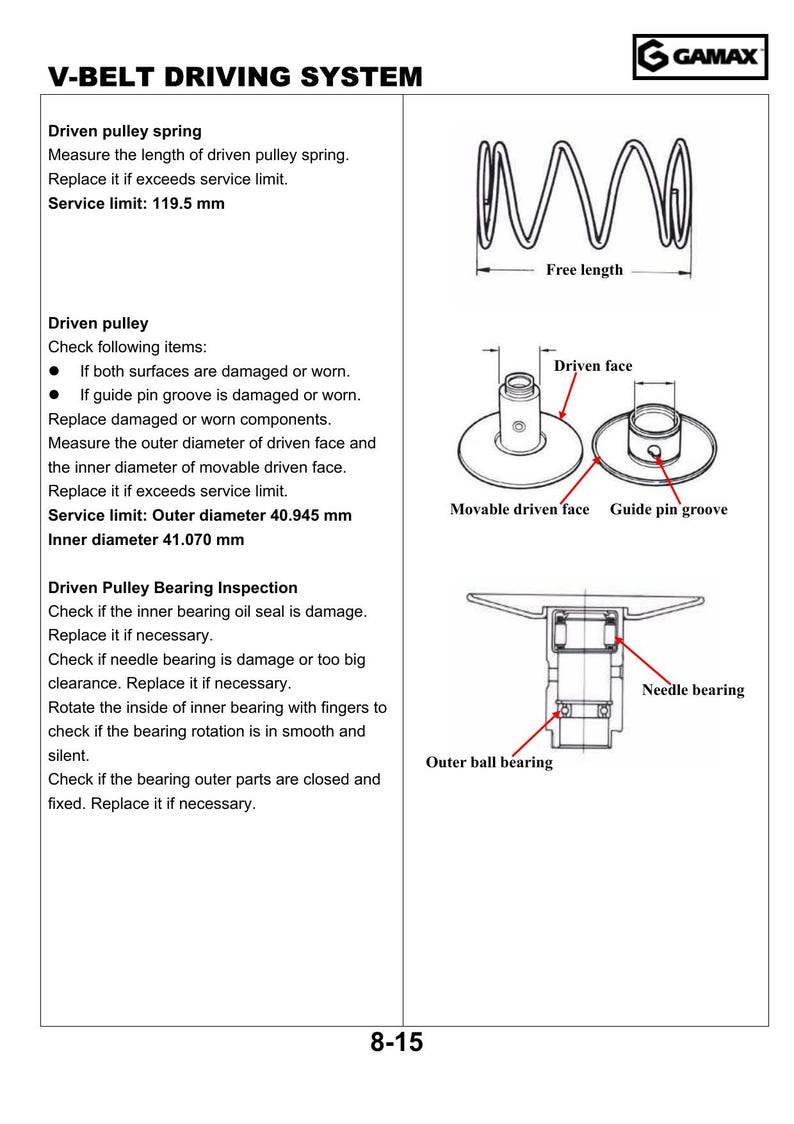 Gamax AX600 600LX Service Manual 2015-2019 ATV Repair service manual preview page 11