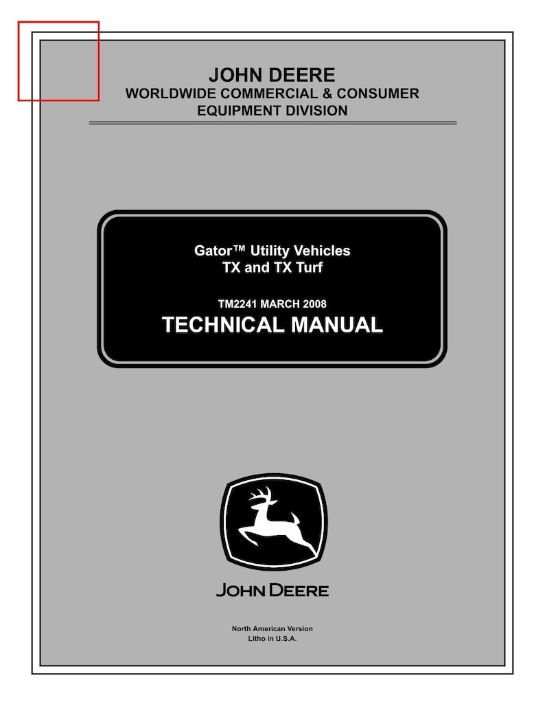John Deere Gator TX service manual preview page 2