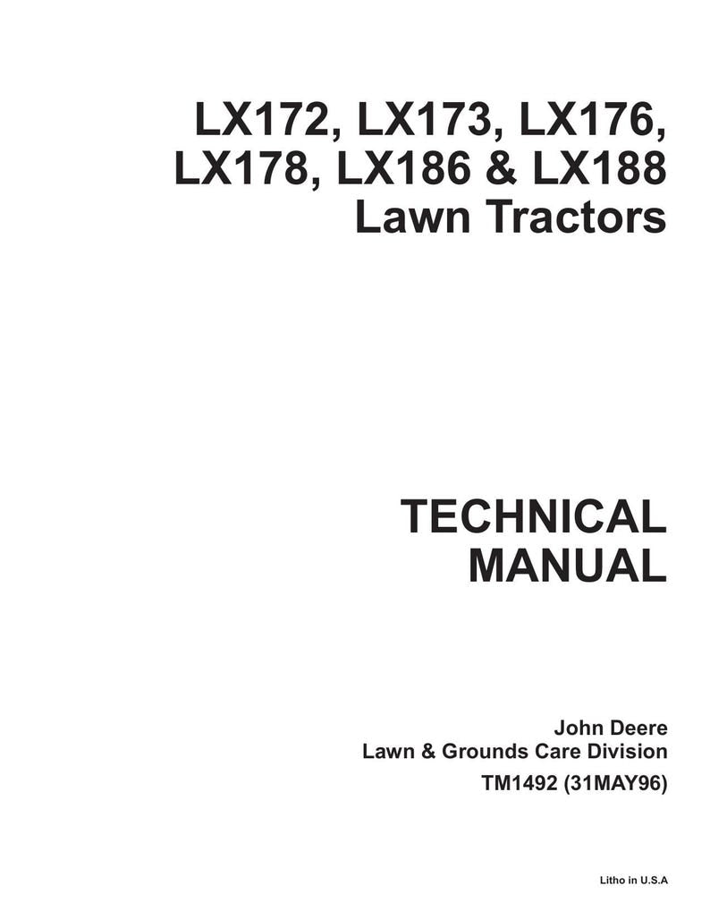 John Deere LX172 LX173 LX176 lx178 lx186 lx188 Service Manual service manual preview page 2
