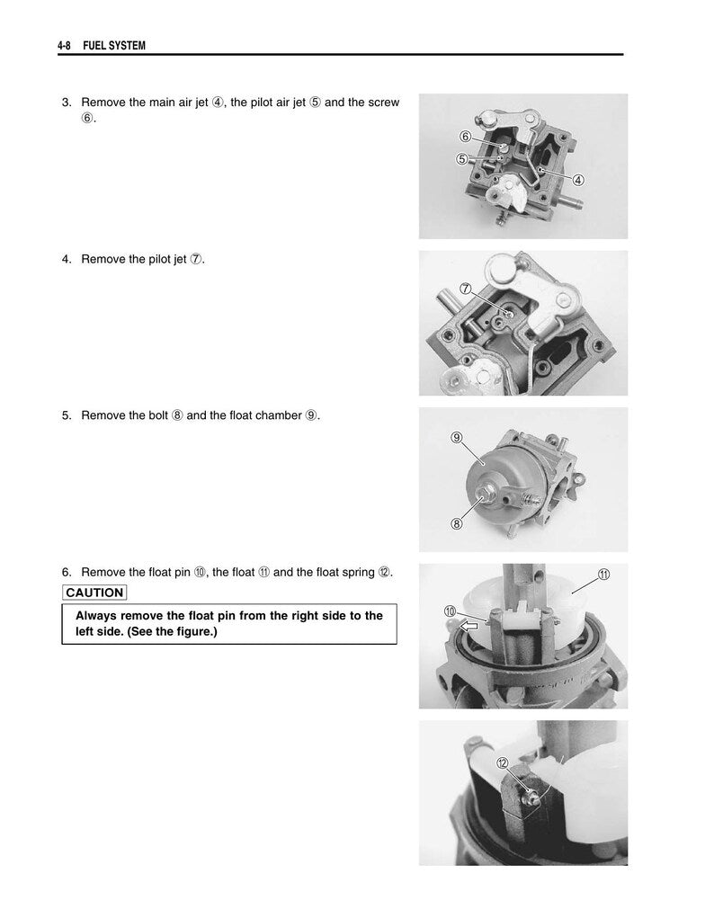 Suzuki DF2.5 Four Stroke Outboard Service Manual service manual preview page 3