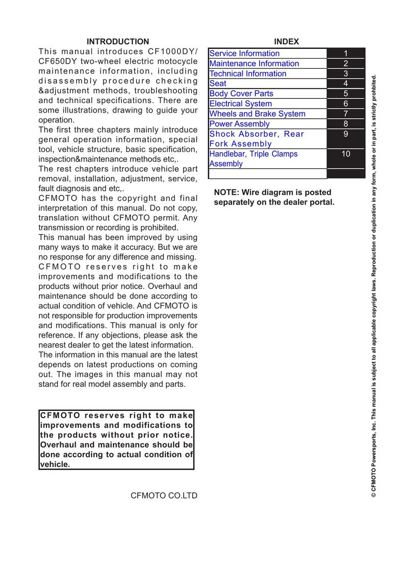 CFMOTO CFX-2E CFX-5E Service Manual service manual preview page 3