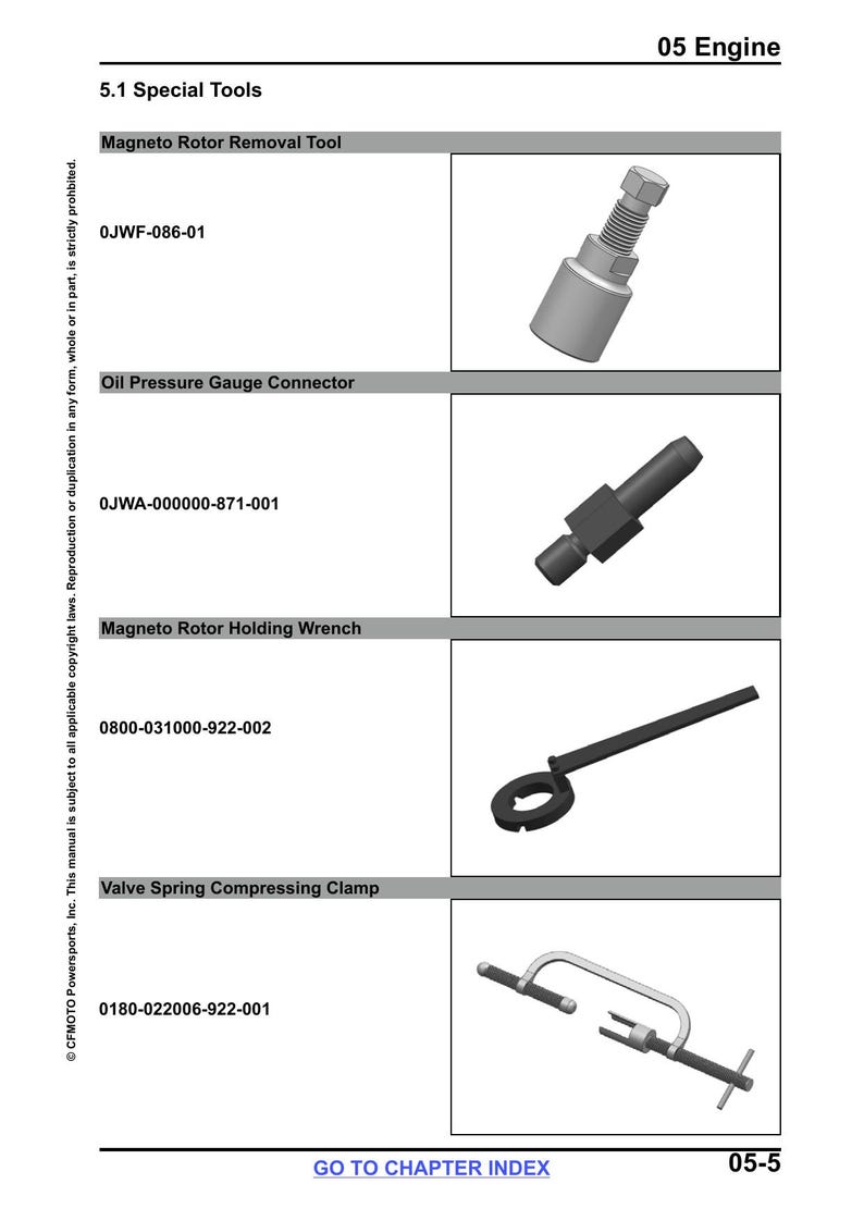 CFMOTO UFORCE 800 XL Service Manual service manual preview page 9