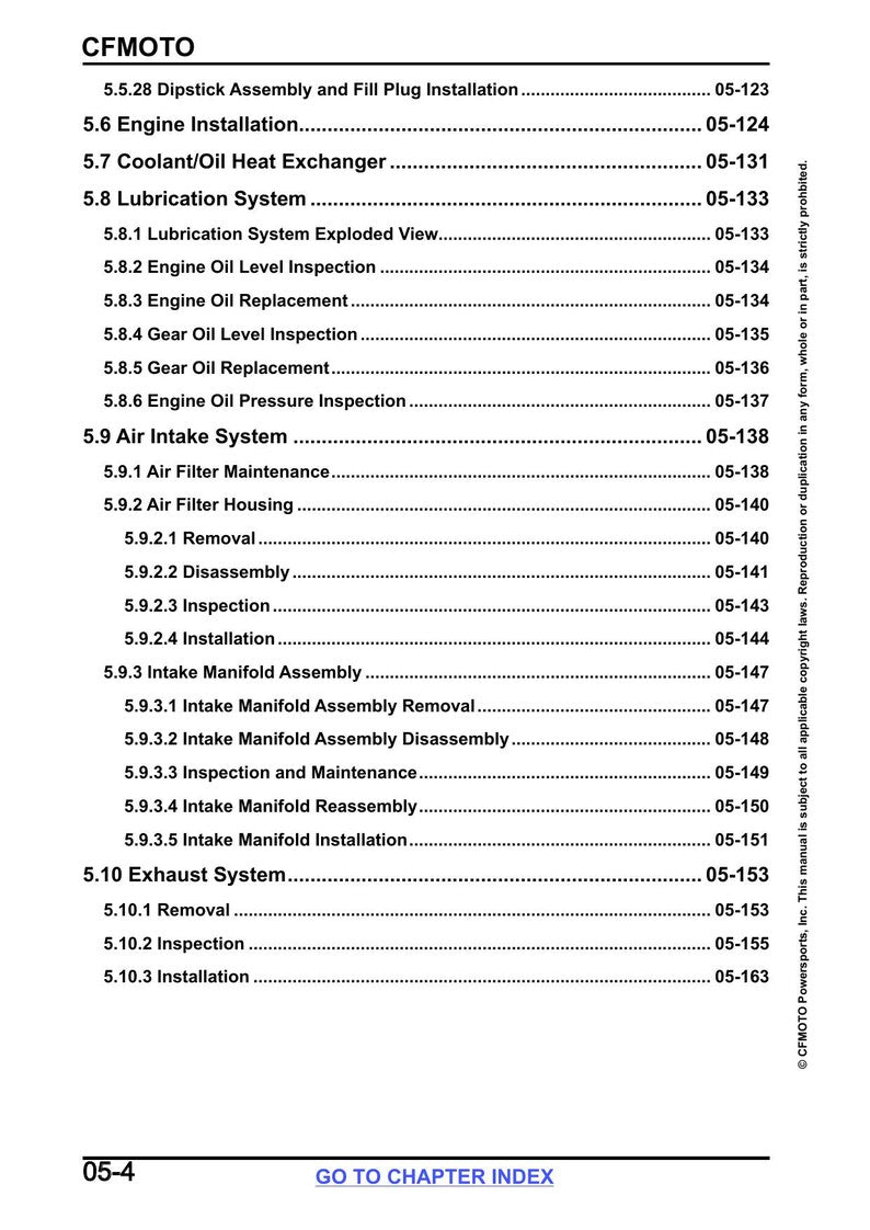 CFMOTO UFORCE U10 Pro XL Pro Service Manual service manual preview page 9