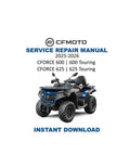 CFMOTO CFORCE 600 625 Touring Service Manual 2025-2026 ATV PDF service repair manual cover