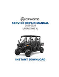 CFMOTO UFORCE 800 XL Service Manual PDF service repair manual cover