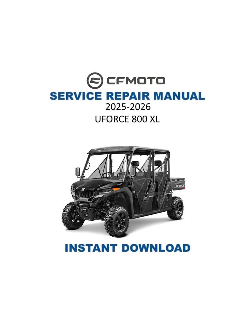 CFMOTO UFORCE 800 XL Service Manual PDF service repair manual cover
