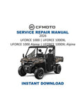 CFMOTO UFORCE 1000 Service Manual PDF service repair manual cover
