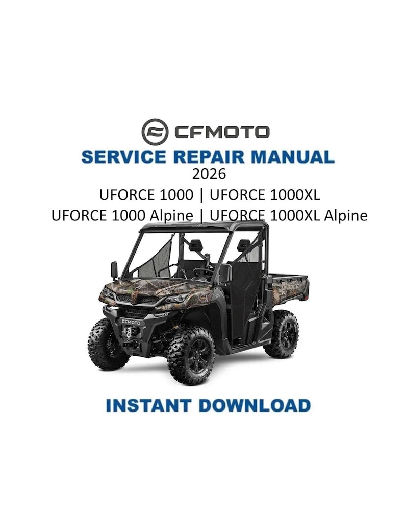 CFMOTO UFORCE 1000 Service Manual PDF service repair manual cover