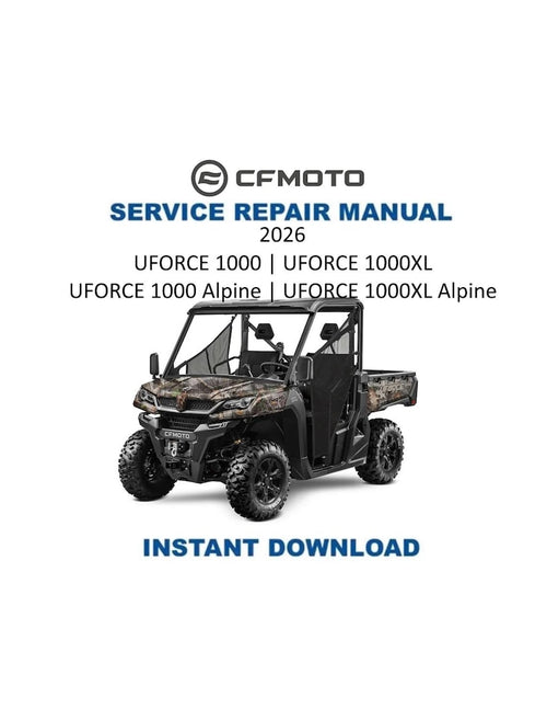 CFMOTO UFORCE 1000 Service Manual PDF service repair manual cover