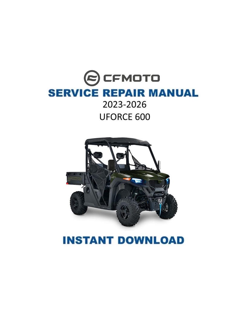 CFMOTO UFORCE 600 Service Manual 2023-2026 UTV cf600uz cf600uu PDF service repair manual cover