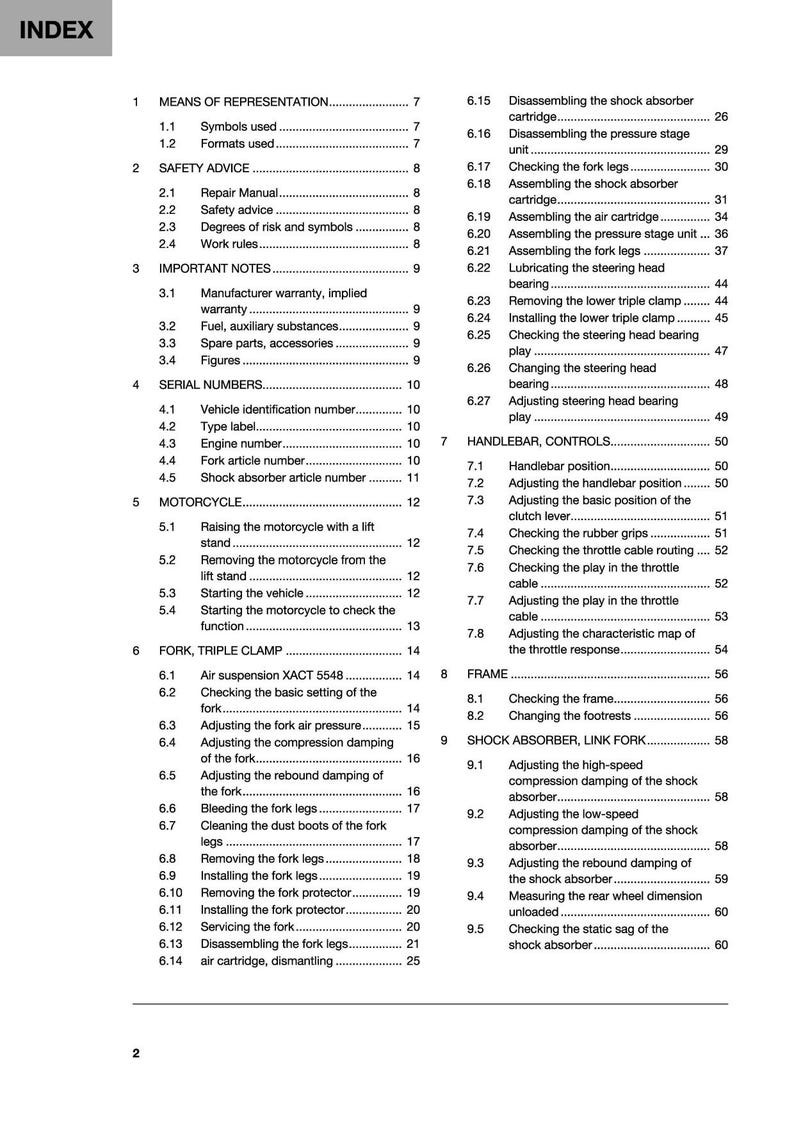 Husqvarna FC 250 Service Manual service manual preview page 5