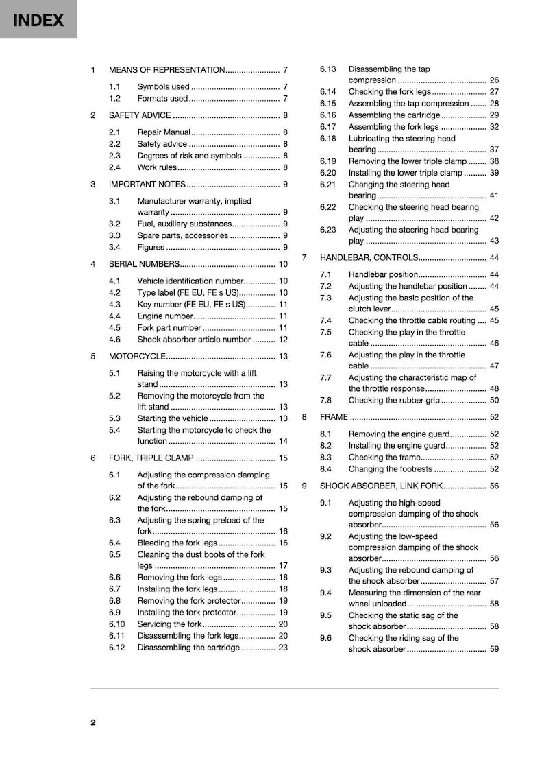 Husqvarna FE 350 FE 350s Service Manual service manual preview page 7