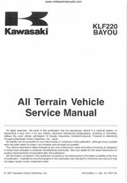 Kawasaki KLF220 Bayou Service Manual service manual preview page 8