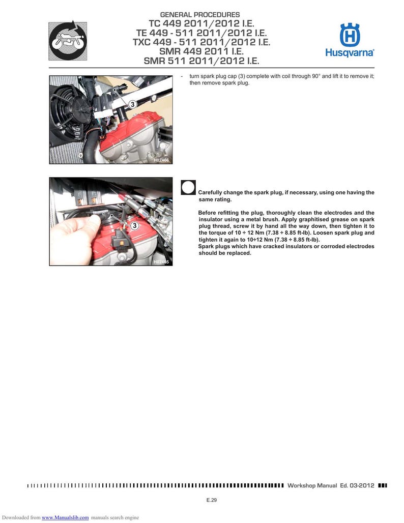 Husqvarna TC TE TXC smr 449 511 Service Manual service manual preview page 4