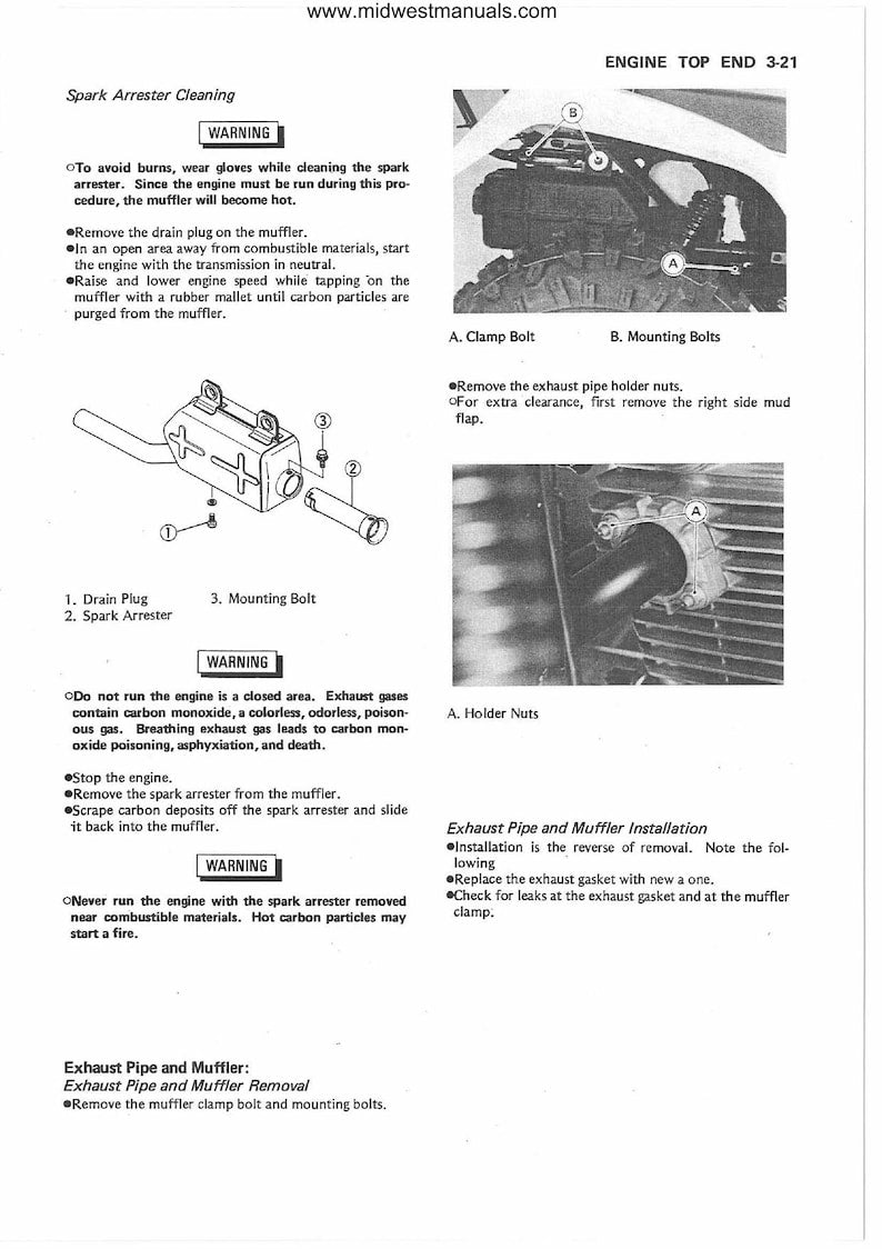 Kawasaki KLF220 Bayou Service Manual service manual preview page 4