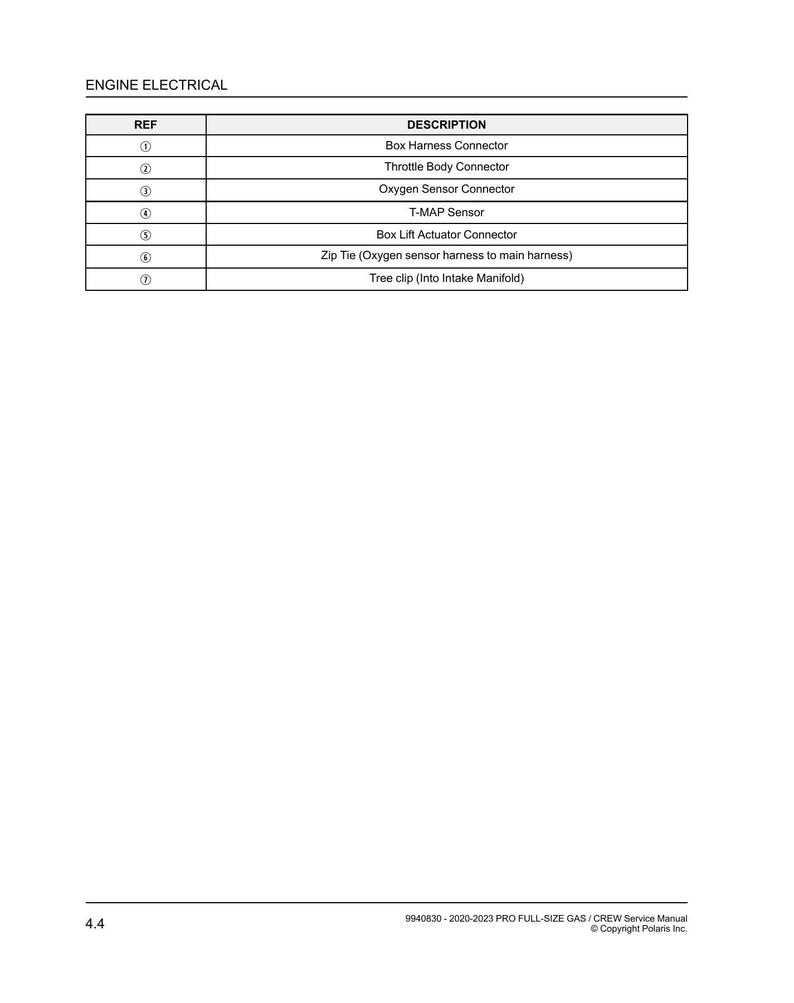 Polaris Pro XD Full-Size Gas Crew Service Manual service manual preview page 9