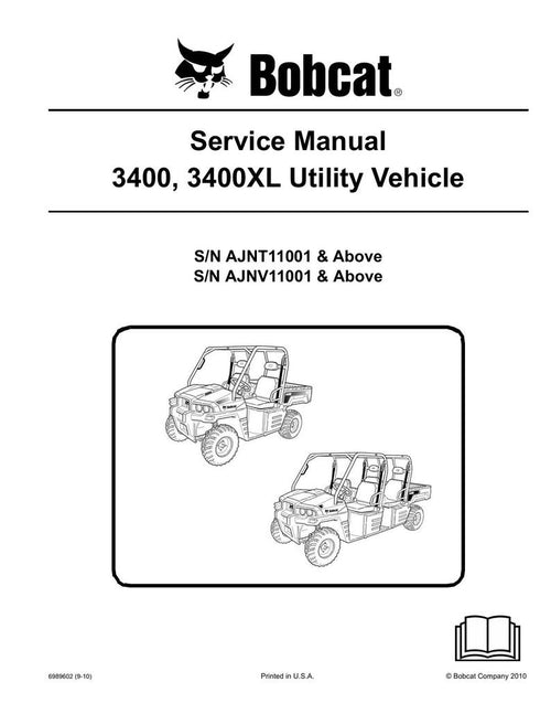 Bobcat 3400 3400XL Utility Vehicle Service Manual 2010-2014 UTV service manual preview page 2