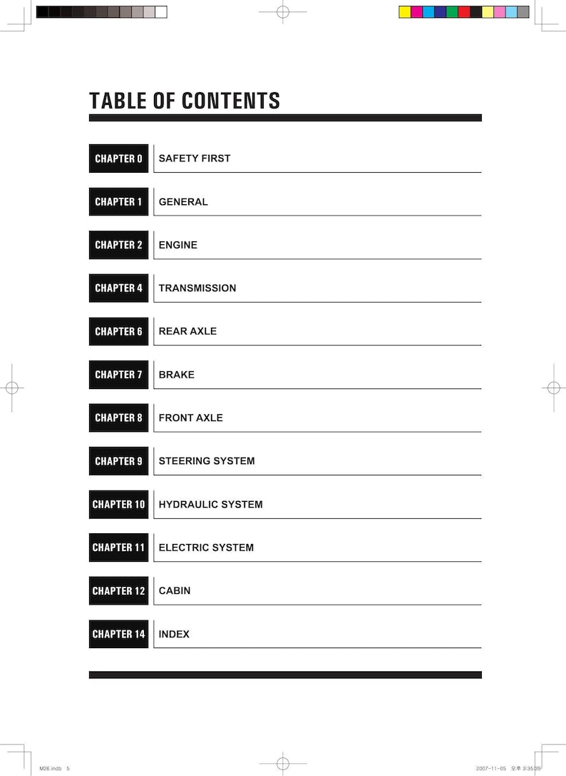 Daedong FX751 Tractor Service Manual service manual preview page 3