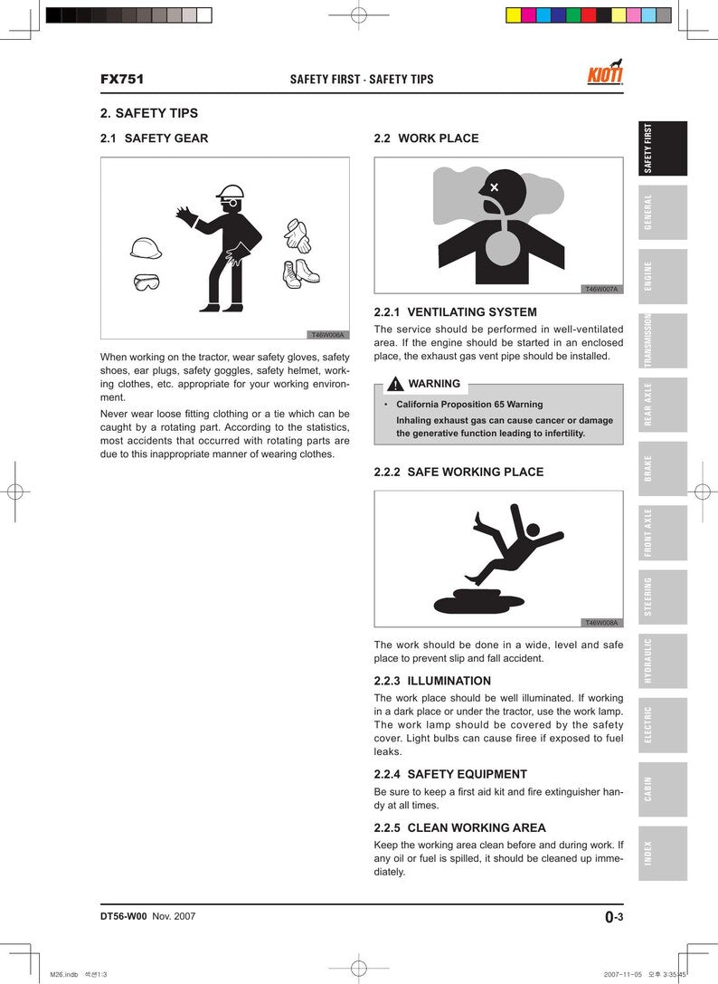 Daedong FX751 Tractor Service Manual service manual preview page 8