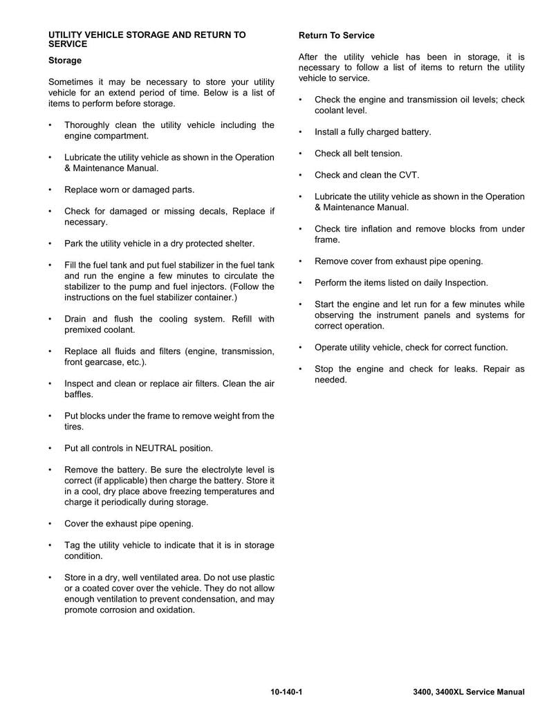 Bobcat 3400 3400XL Service Manual service manual preview page 7