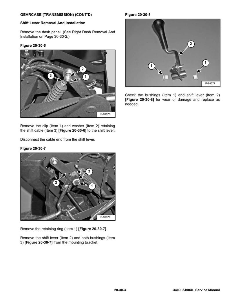 Bobcat 3400 3400XL Utility Vehicle Service Manual 2010-2014 UTV service manual preview page 3