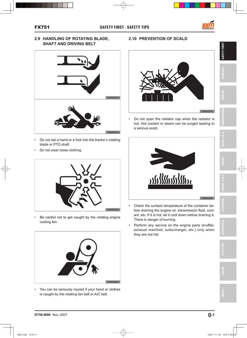 Daedong FX751 Tractor Service Manual service manual preview page 4