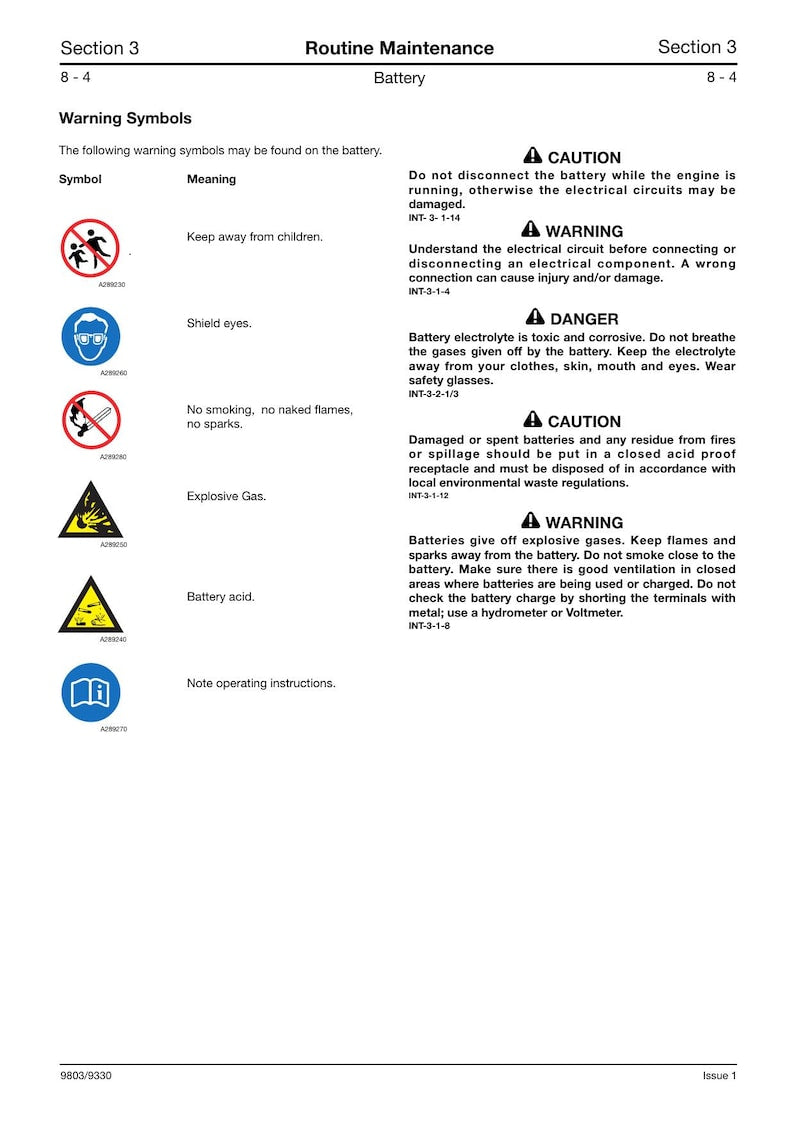 JCB 8080 Midi Excavator Service Manual 1995-1999 Repair service manual preview page 11