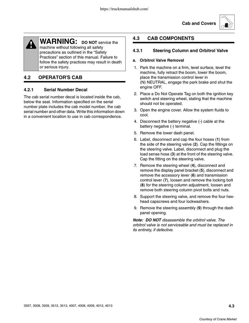 JLG Telehandler 3507 3508 3509 3512 3513 4007 4008 4009 4012 4013 Service Manual service manual preview page 6