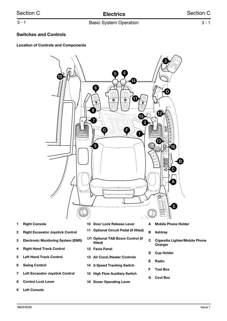 JCB 8080 Midi Excavator Service Manual 1995-1999 Repair service manual preview page 4