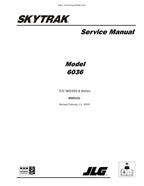 JLG SkyTrak 6036 Telehandler Service Manual service manual preview page 2