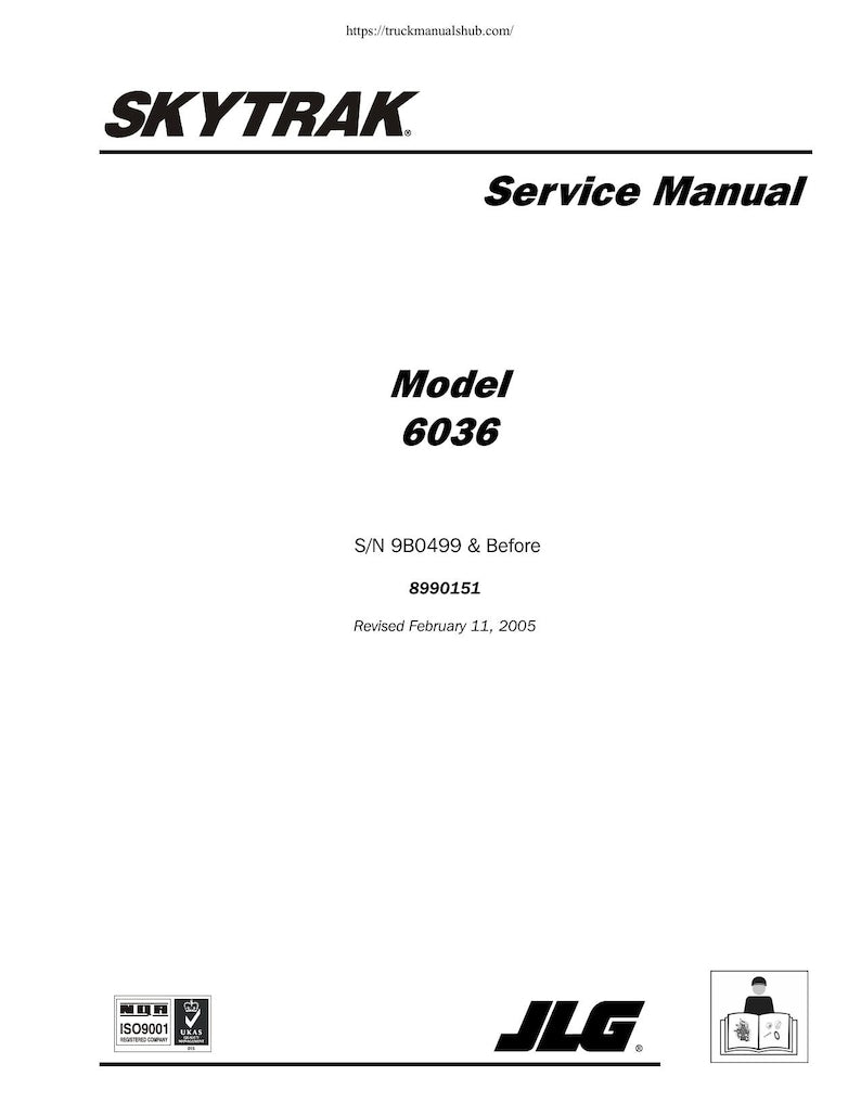 JLG SkyTrak 6036 Telehandler Service Manual service manual preview page 2
