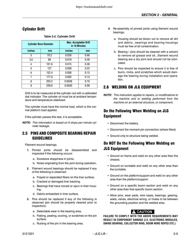 JLG 600A 600AJ Boom Lift Service Manual service manual preview page 4
